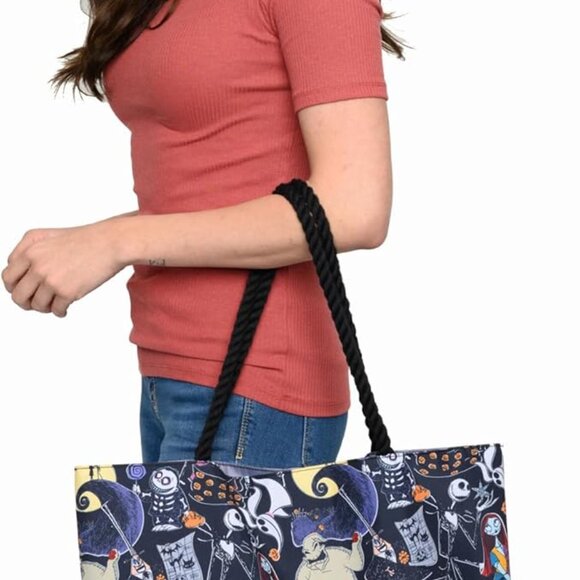 Nightmare Before Christmas Tote Bag Polyester Canvas Jack Sally Zero Gift - Picture 4 of 9